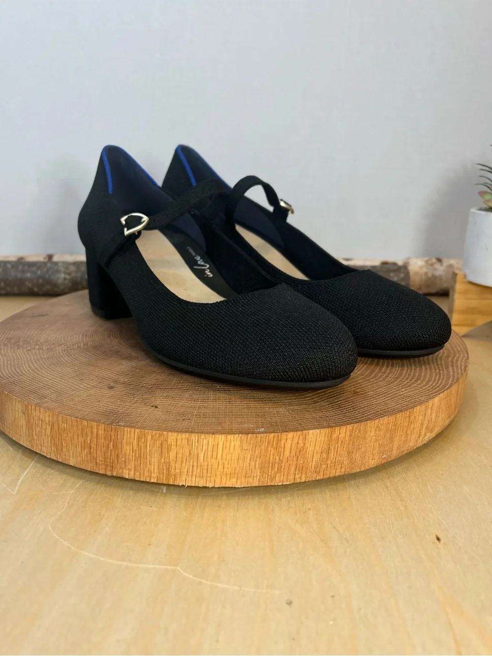 Rothy's Black Mary Jane Block Heels